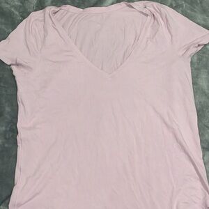 Lululemon Athletica Soft Pink V-Neck Tee